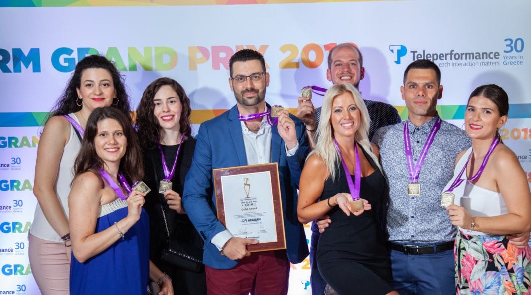 Χρυσό βραβείο για 2η συνεχή χρονιά στον ετήσιο διαγωνισμό «Teleperformance Greece CRM Grand Prix Customer Service Awards – 2018»