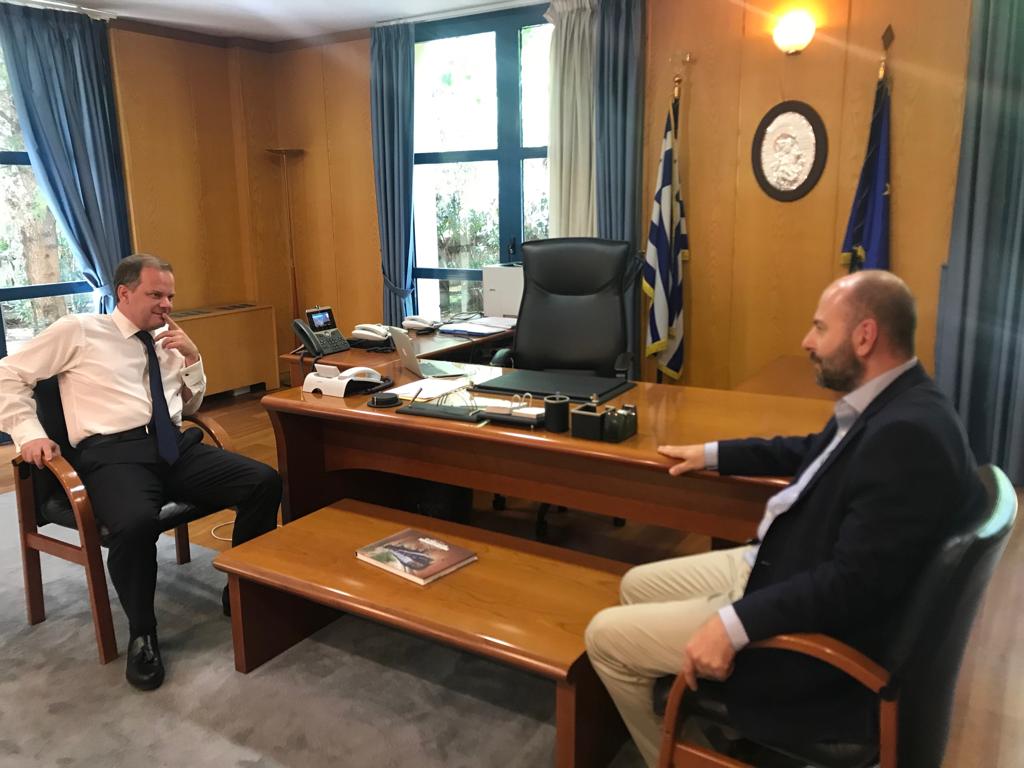 Συνάντηση του Υπουργού Υποδομών και Μεταφορών κ. Κ. Καραμανλή με τον Πρόεδρο του ΤΕΕ