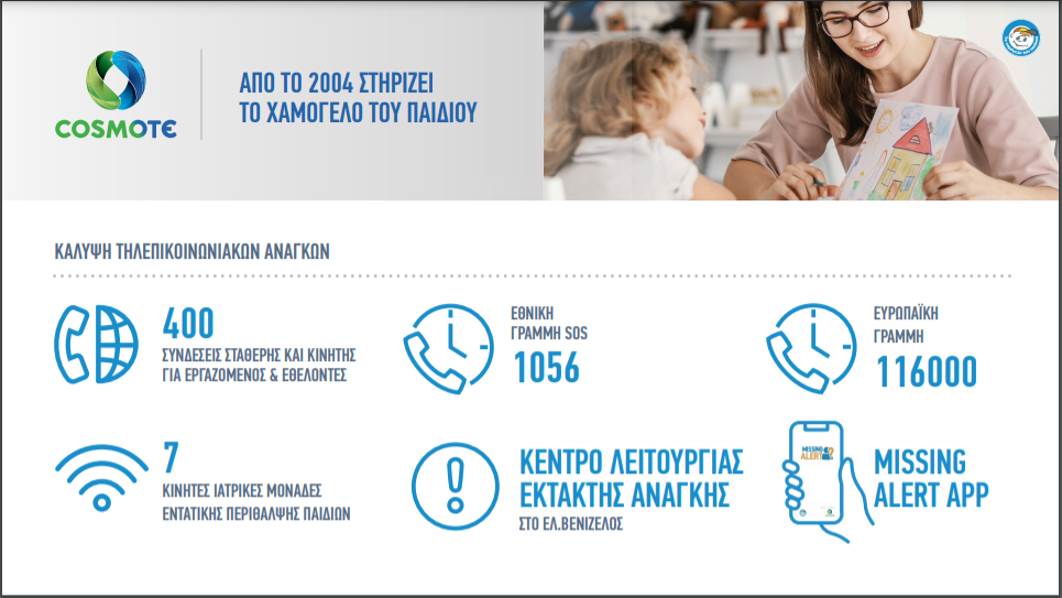 Η COSMOTE 17 χρόνια στηρίζει με προηγμένες τεχνολογικές λύσεις «Το  Χαμόγελο του Παιδιού»