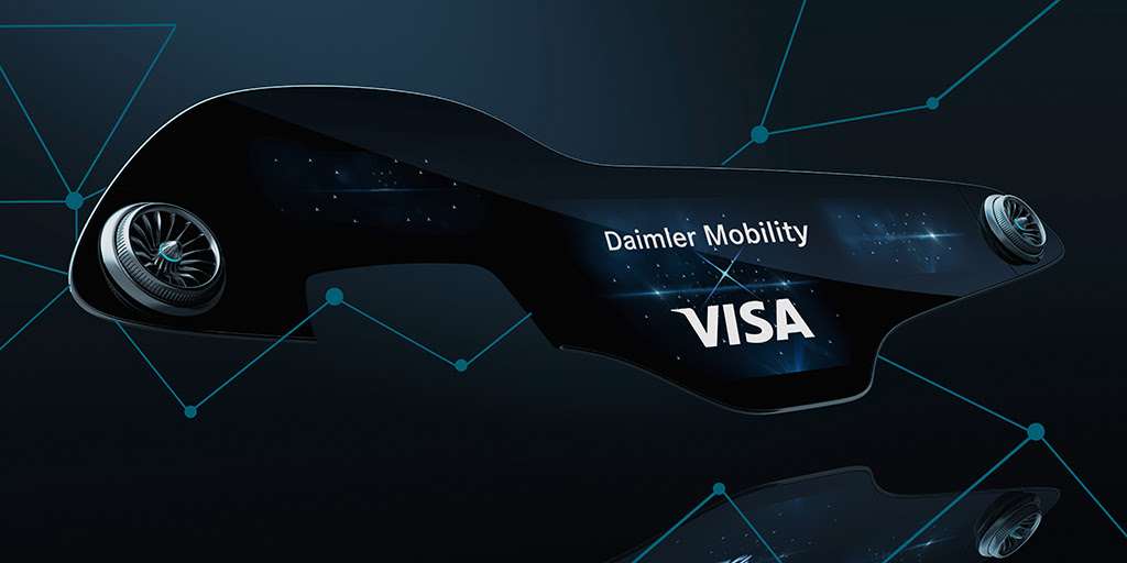 Η Daimler Mobility και η Visa εγκαινιάζουν παγκόσμια τεχνολογική συνεργασία  για να ενσωματώσουν το ψηφιακό εμπόριο στο αυτοκίνητο