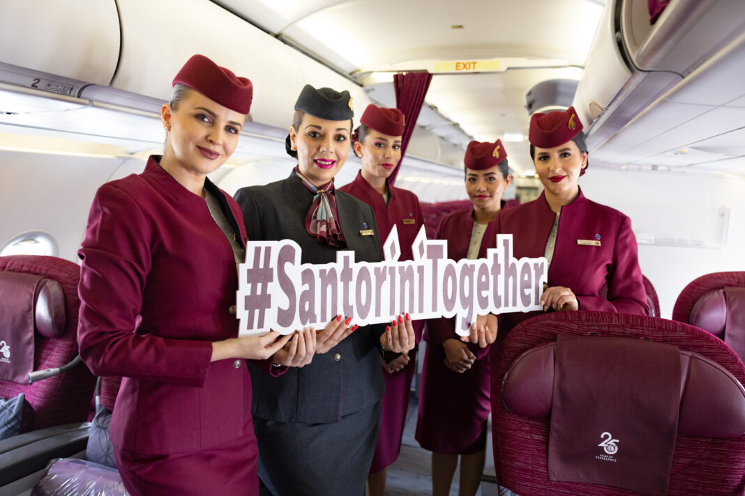 Qatar Airways: Προσγειώνεται στη Σαντορίνη με τρεις πτήσεις την εβδομάδα