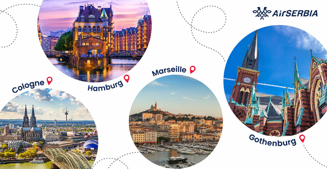AIR SERBIA: Nέοι προορισμοί για Γερμανία, Γαλλία και Σουηδία