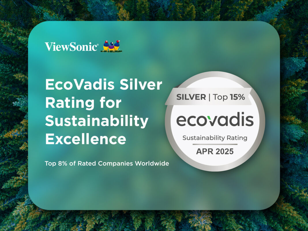 Η ViewSonic διακρίθηκε με Silver Rating από την EcoVadis για τις επιδόσεις στη βιωσιμότητα