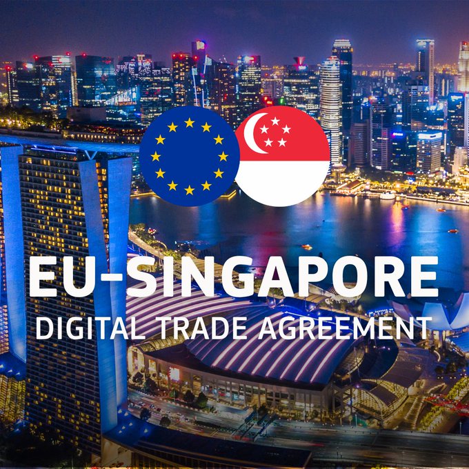 Τέθηκε σε ισχύ η ψηφιακή εμπορική συμφωνία ΕΕ–Σιγκαπούρης