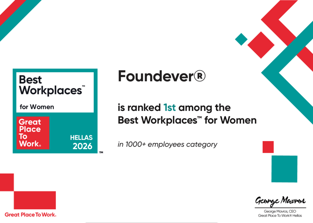 Η Foundever® κατέκτησε την πρώτη θέση στα Best Workplaces for Women Hellas 2026