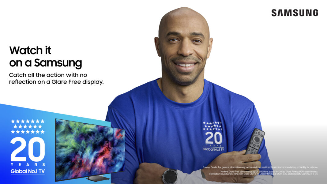 Η Samsung γιορτάζει 20 χρόνια ως το Νο.1 brand τηλεοράσεων παγκοσμίως με τον θρύλο του ποδοσφαίρου Thierry Henry